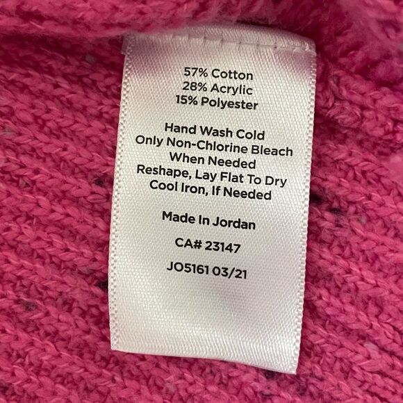 Talbots pink flecked turtleneck sweater women’s size Small - Picture 7 of 9